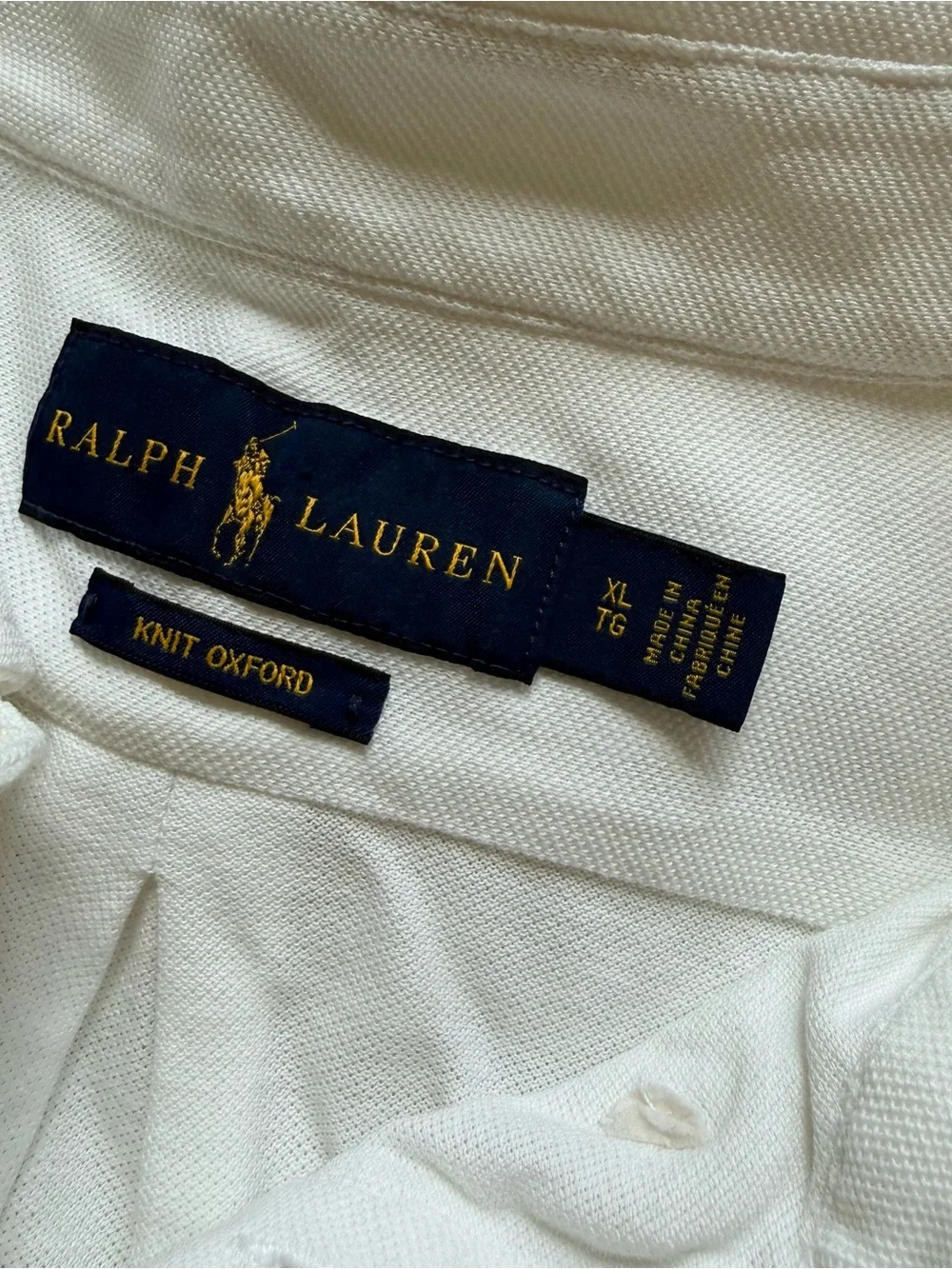 Ralph Lauren White Polo Shirt with Light Blue Pony